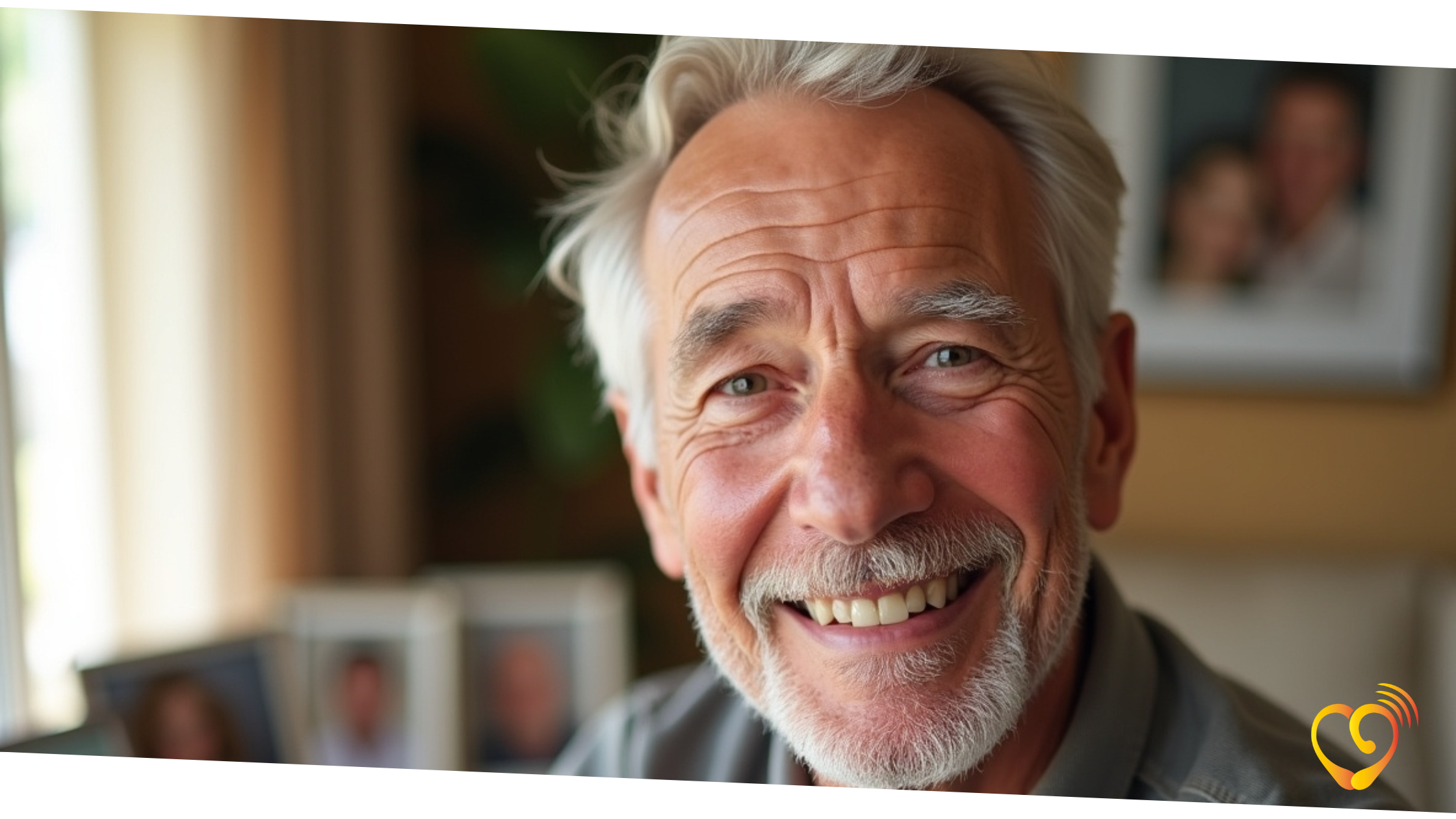 Pessoa com mais de 50 anos com audição boa Pessoa com mais de 50 anos com audição boa